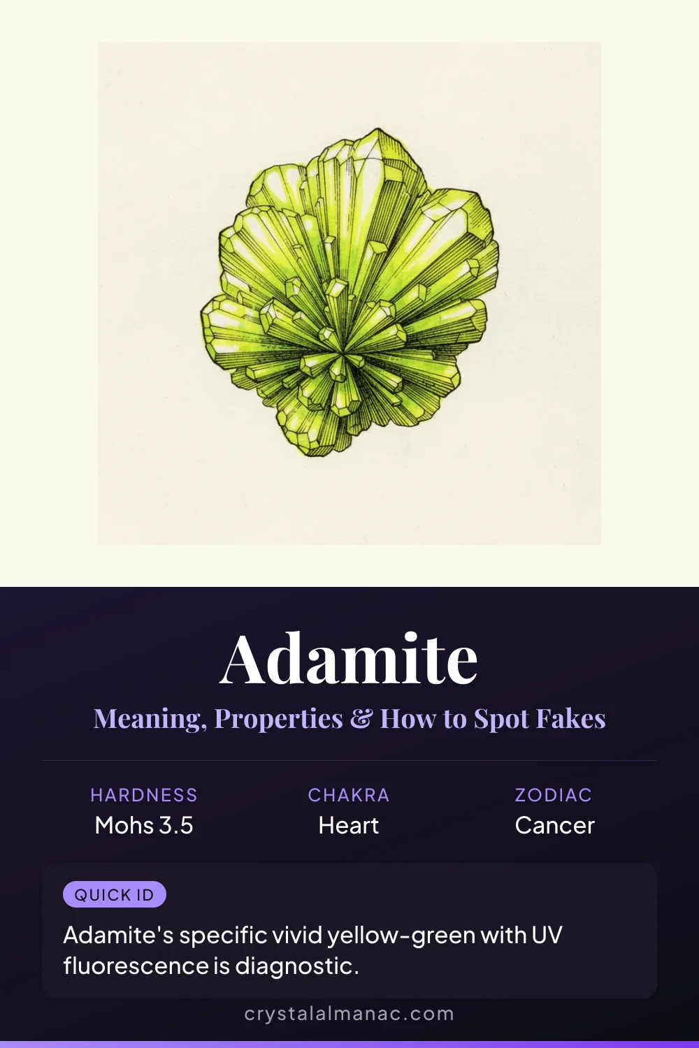 Adamite - The Neon Crystal - Pinterest pin