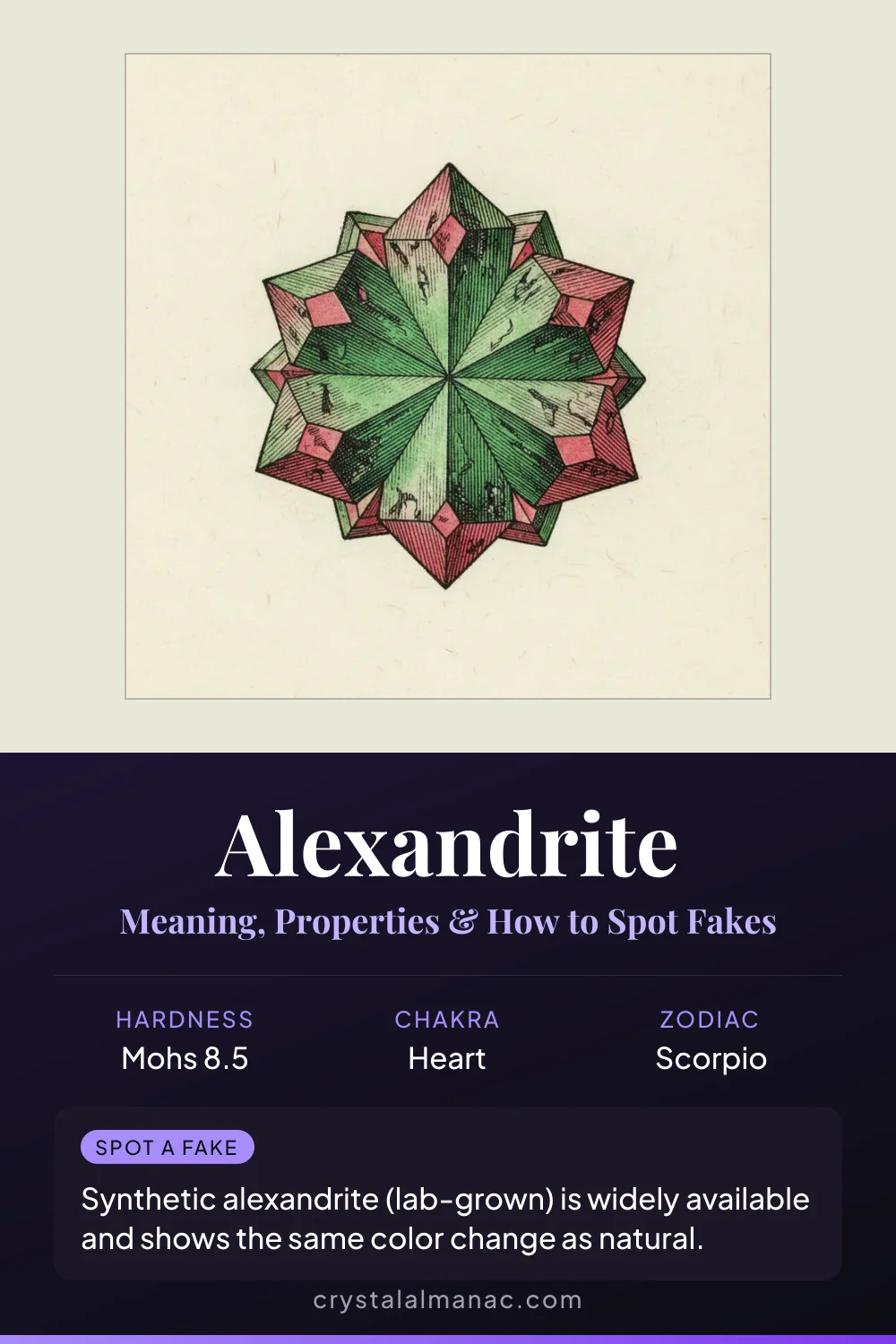 Alexandrite - The Chameleon Gem - Pinterest pin