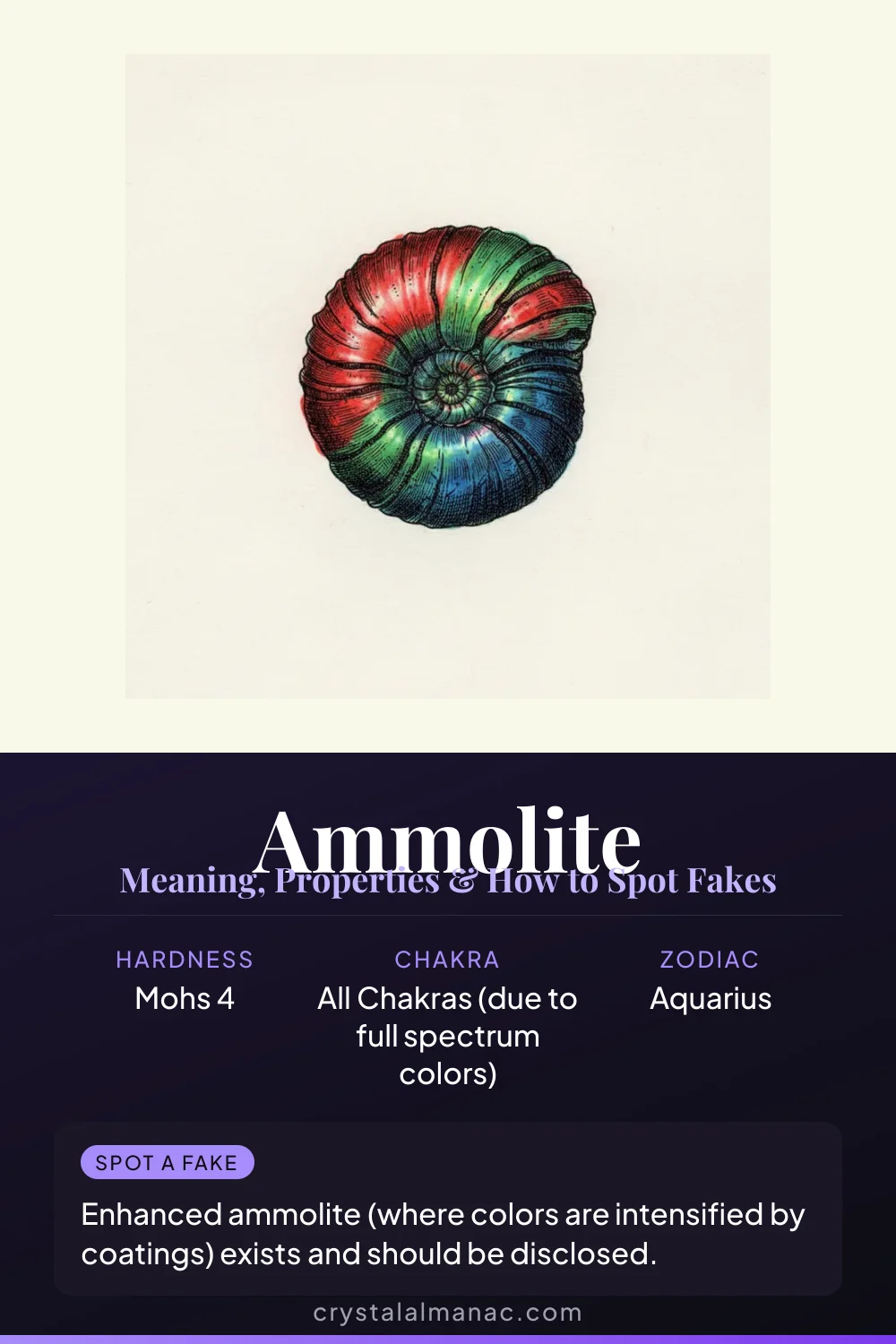 Ammolite - The Seven Color Gem - Pinterest pin