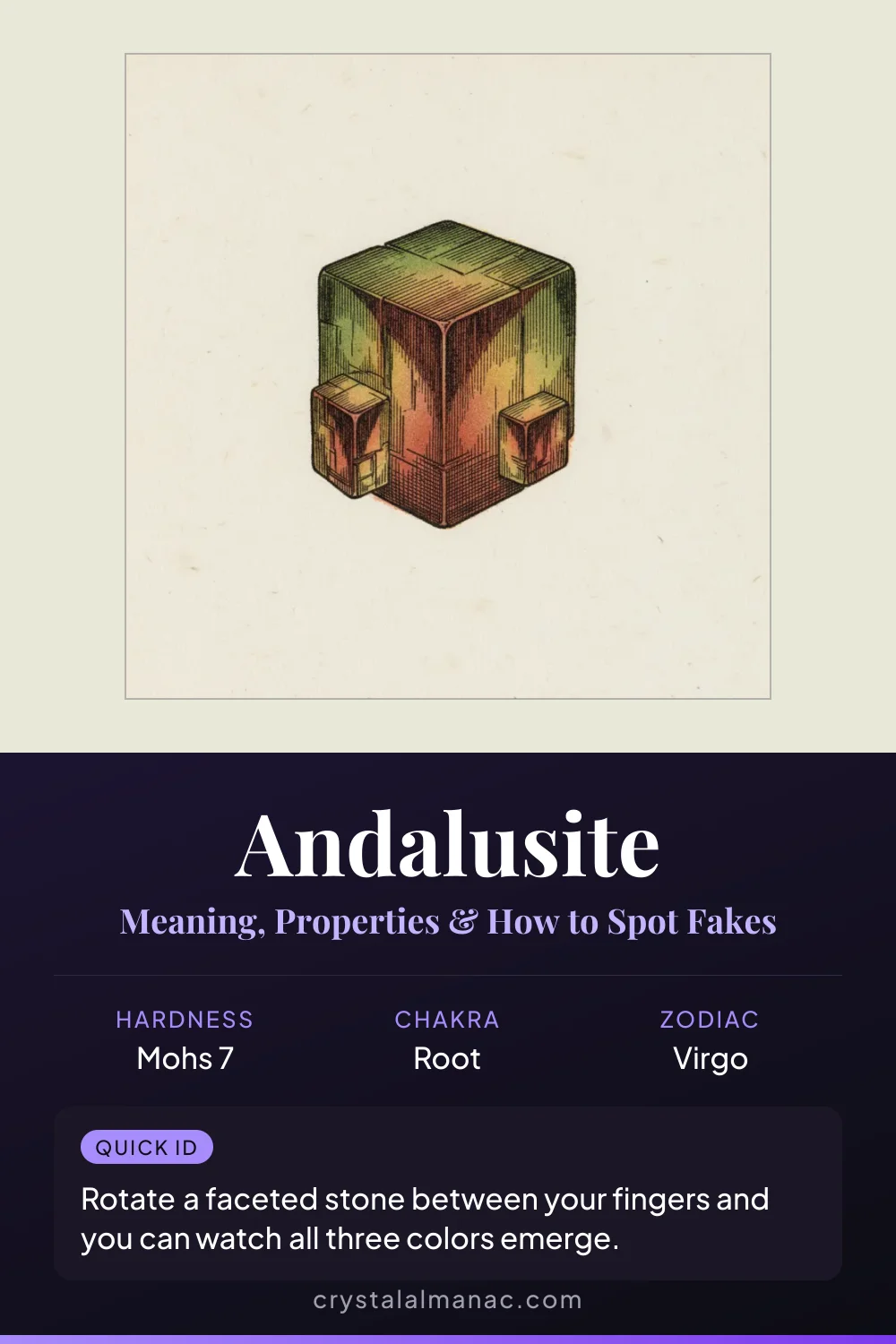 Andalusite - The Poor Man's Alexandrite - Pinterest pin