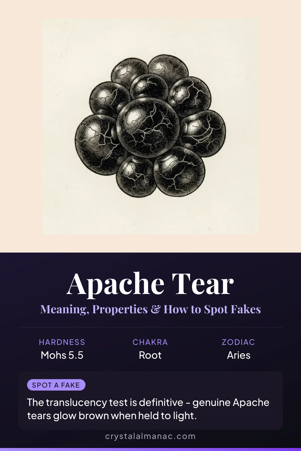 Apache Tear - The Grief Stone - Pinterest pin