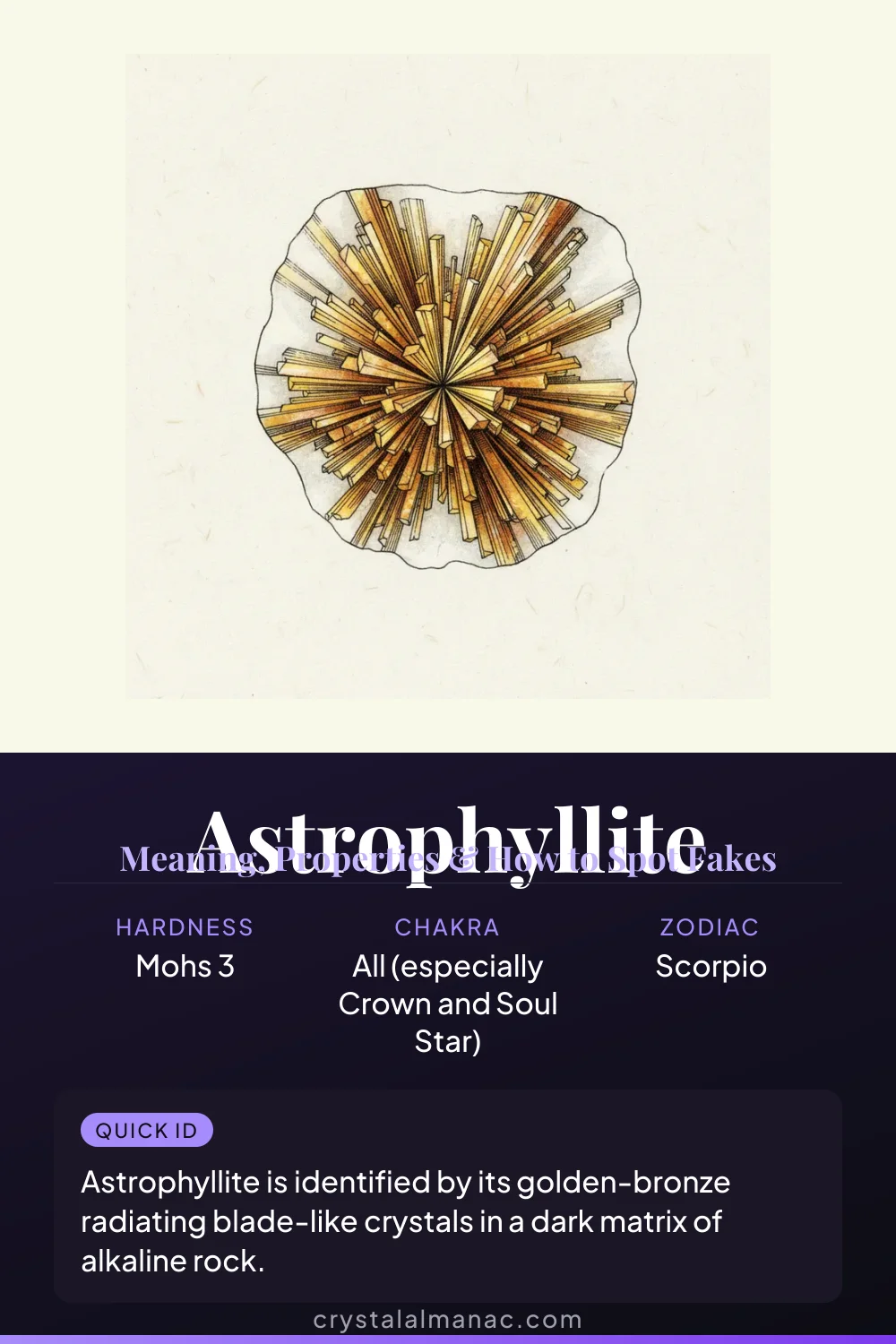 Astrophyllite - The Star Leaf - Pinterest pin
