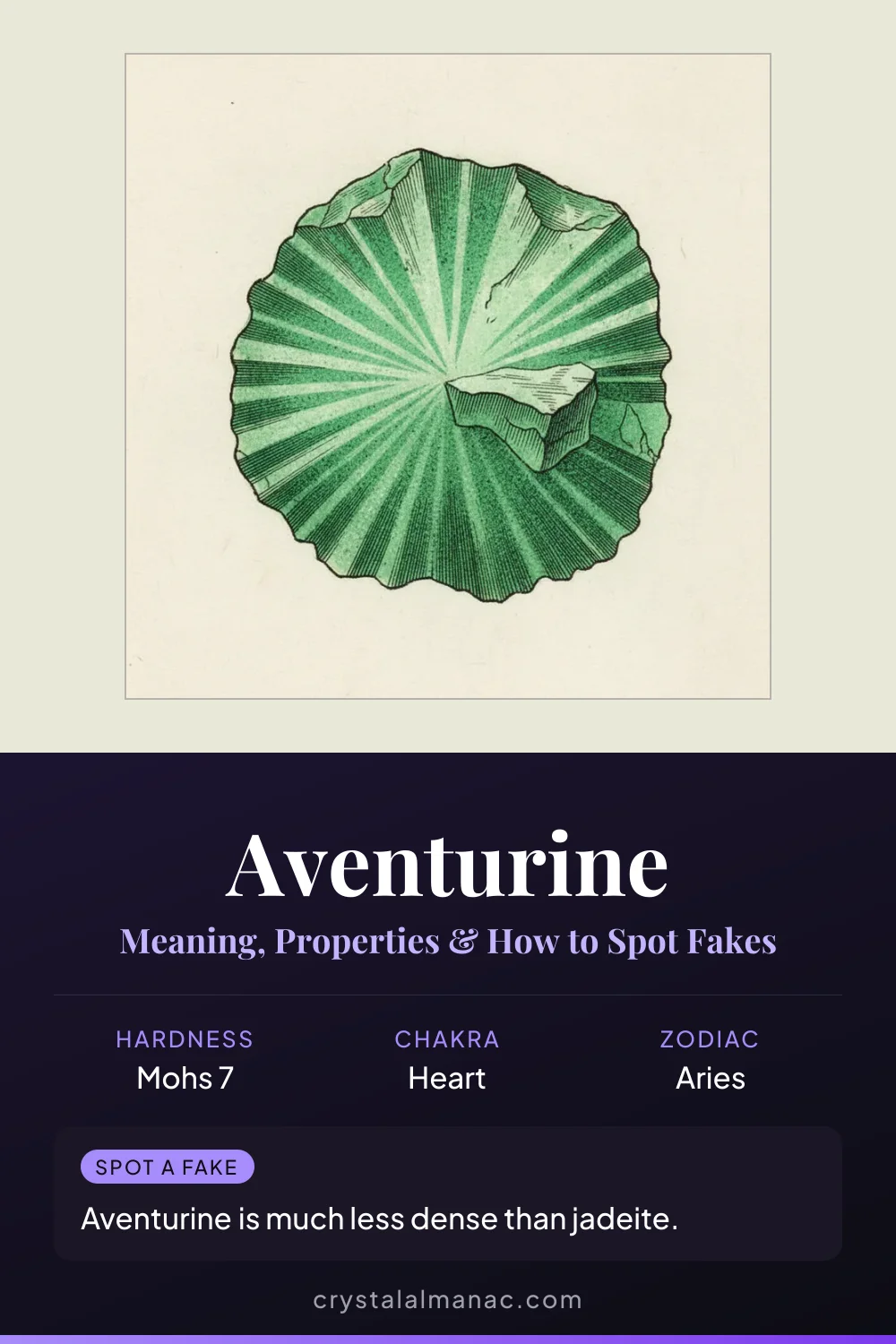 Aventurine - The Stone of Opportunity - Pinterest pin