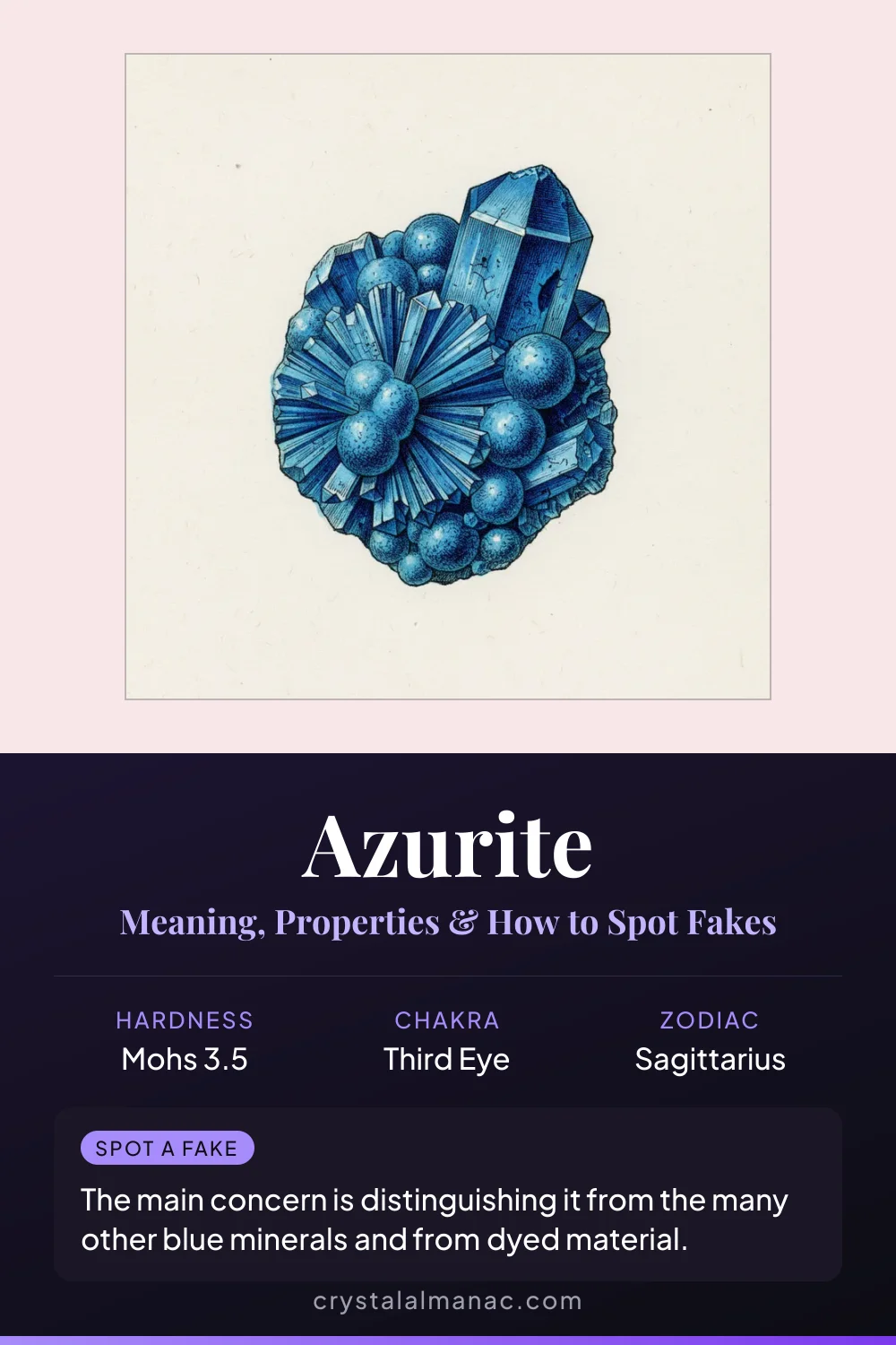 Azurite - The Stone of Heaven - Pinterest pin