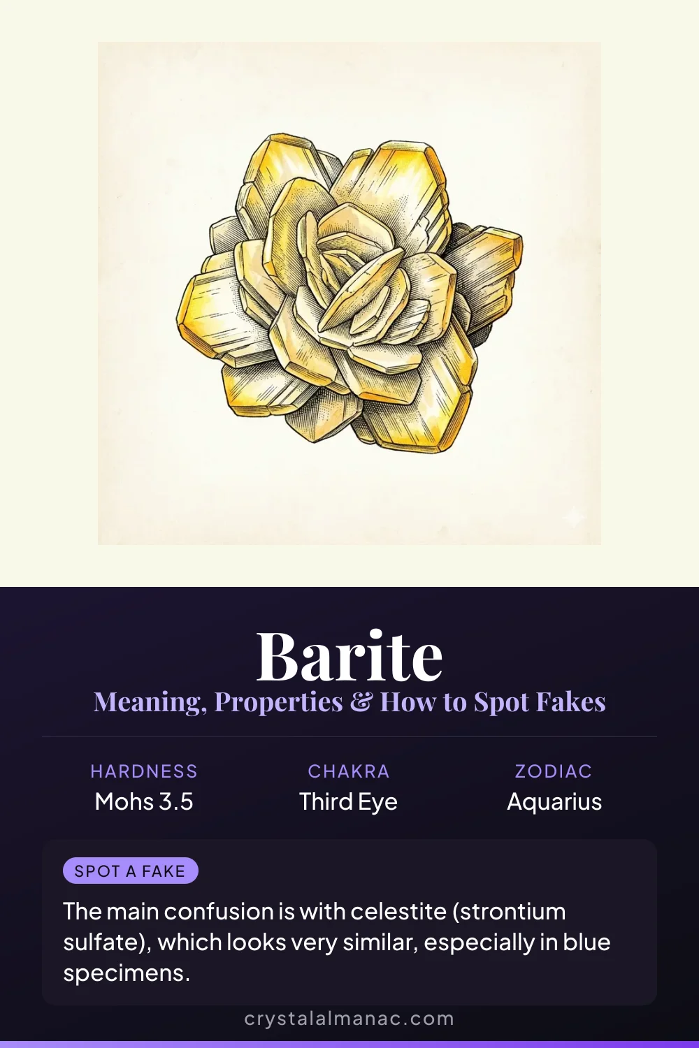 Barite - The Heavy Spar - Pinterest pin