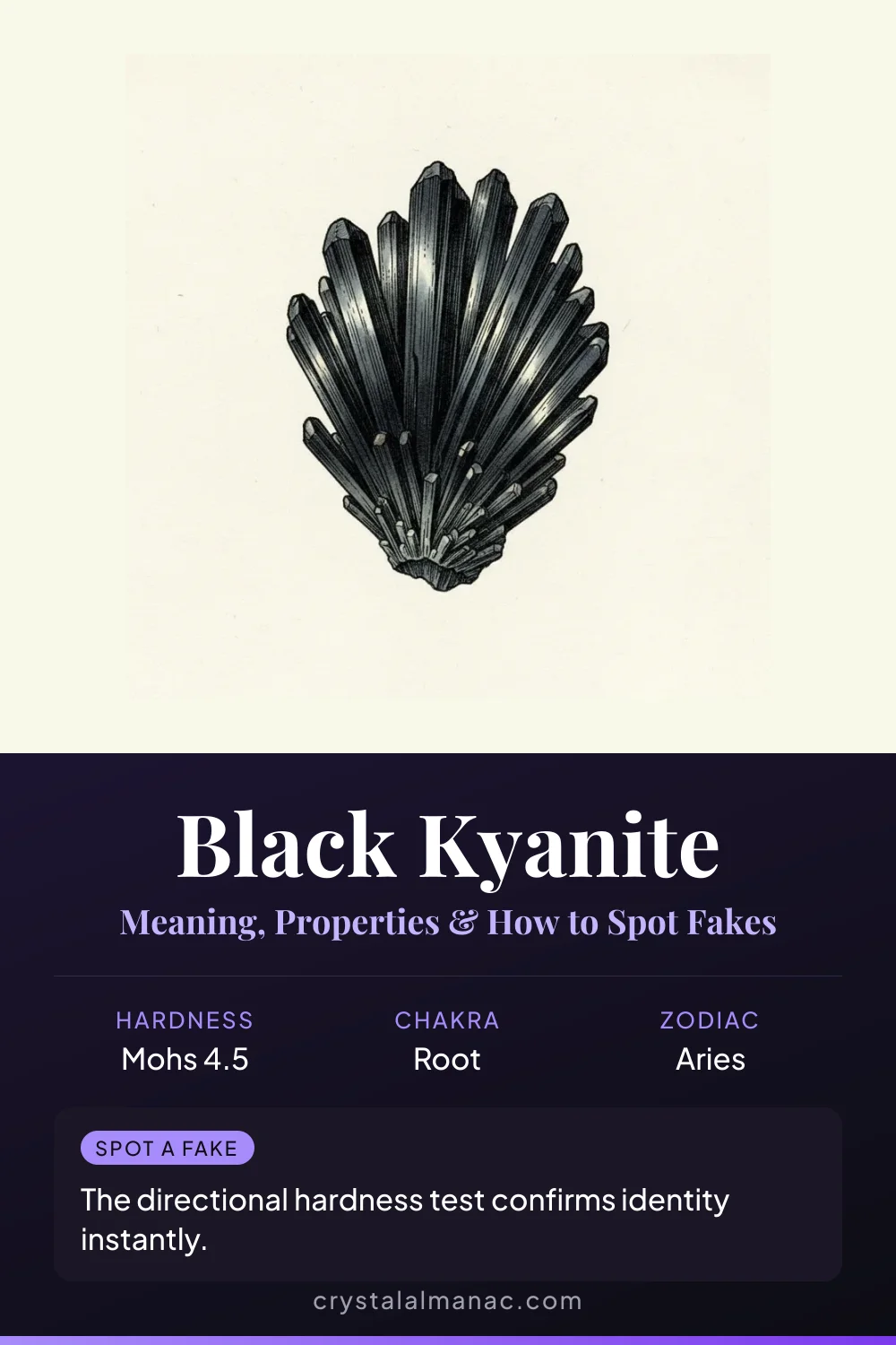 Black Kyanite - The Witch's Broom - Pinterest pin