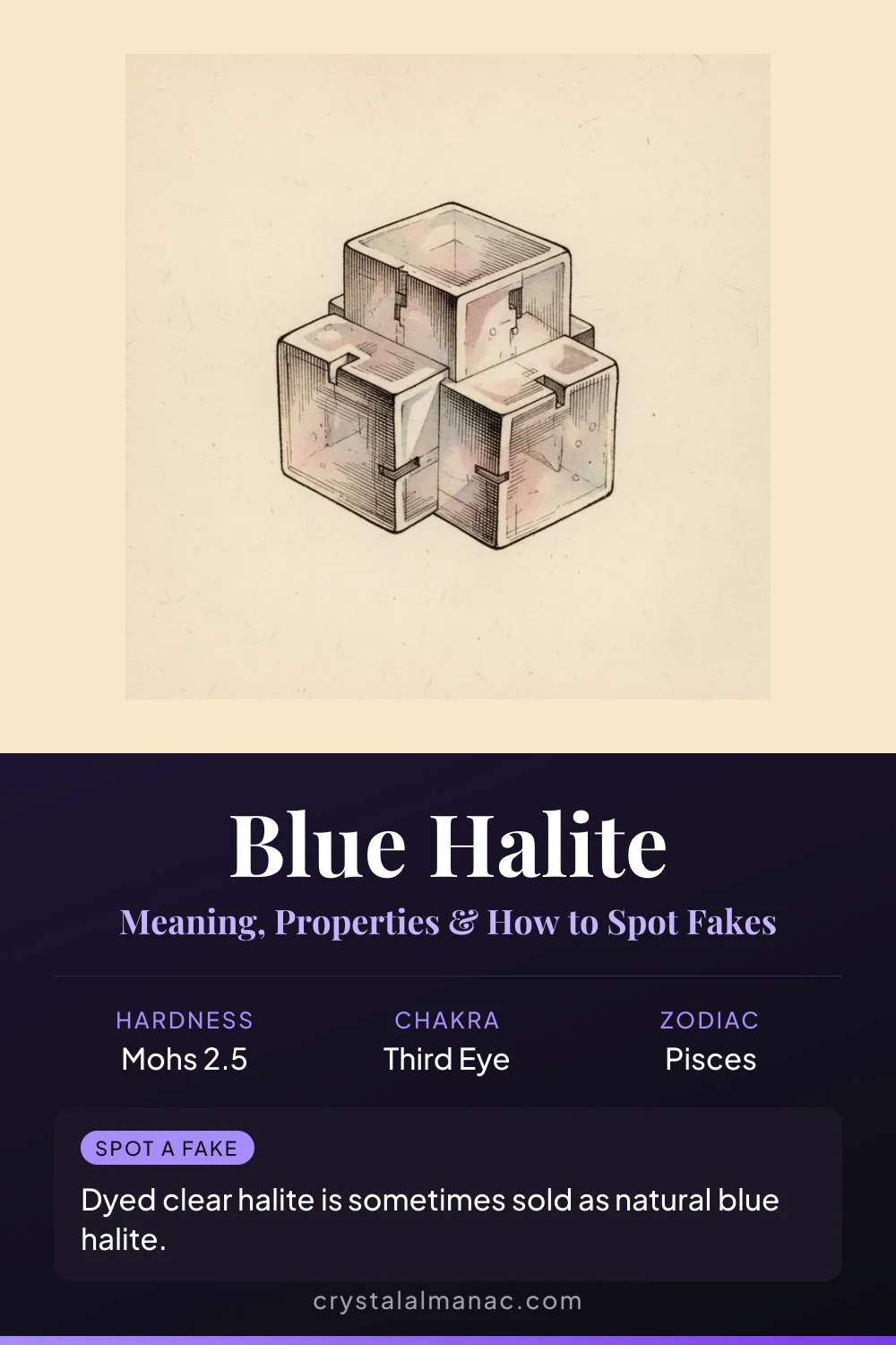 Blue Halite - The Irradiated Salt Crystal - Pinterest pin