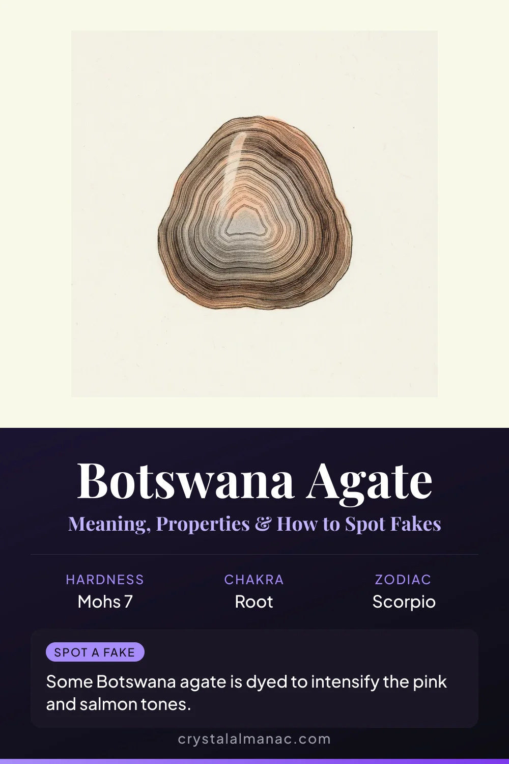 Botswana Agate - The Sunset Stone - Pinterest pin