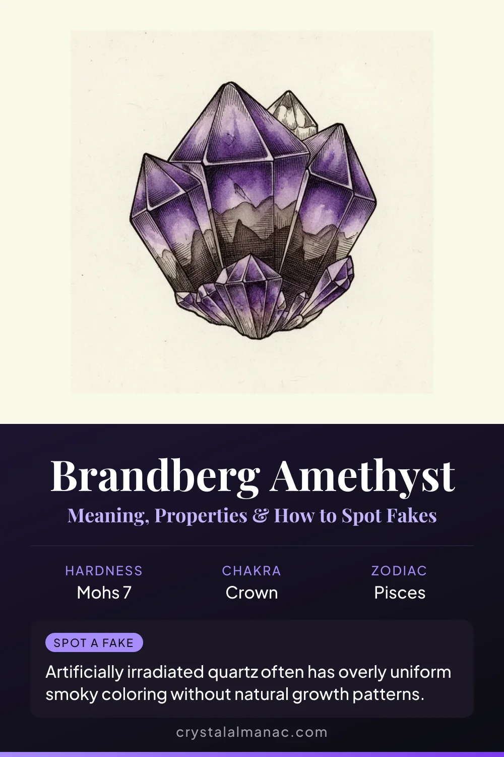 Brandberg Amethyst - Namibia three-in-one crystal - Pinterest pin