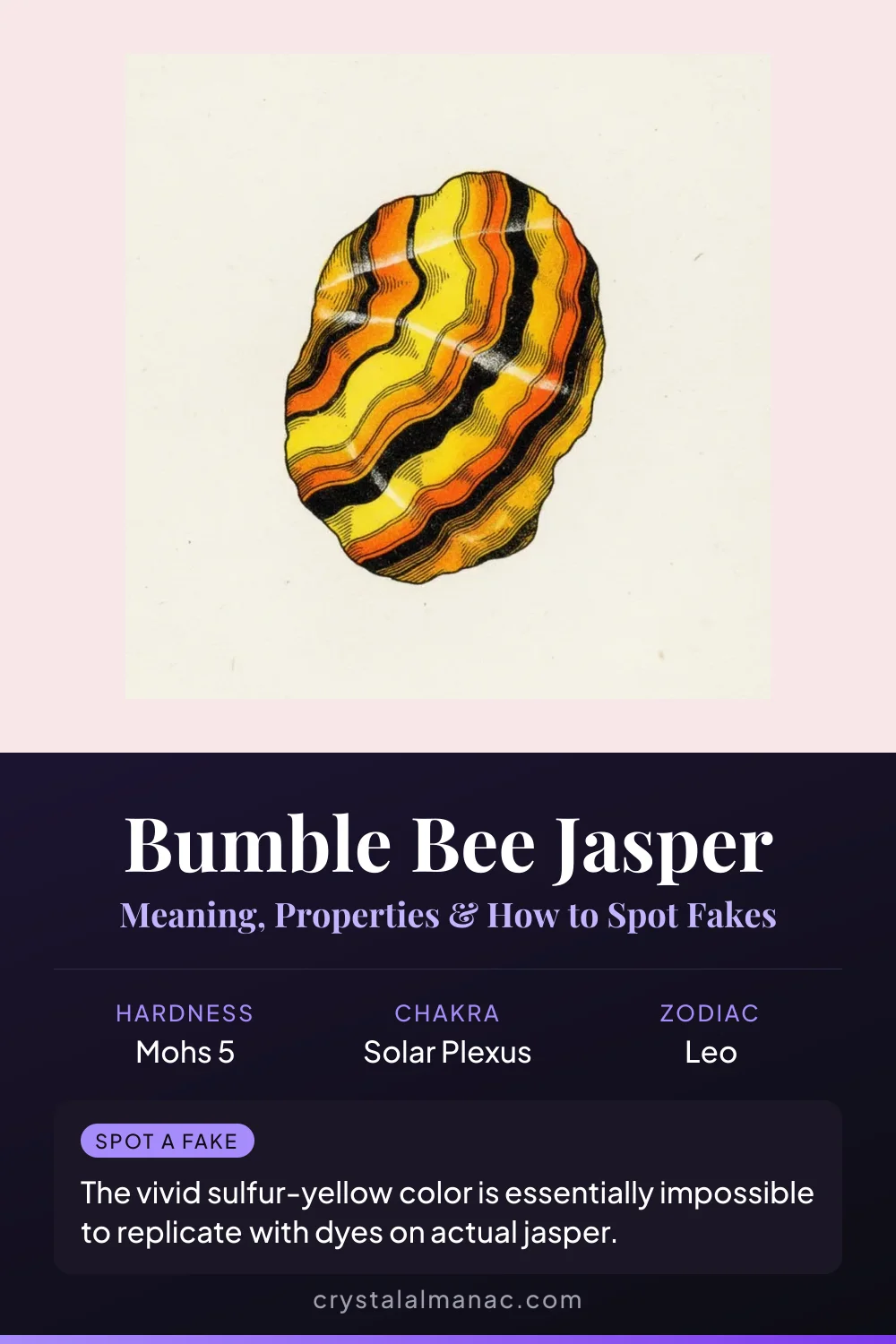 Bumble Bee Jasper - The Radiant Stone - Pinterest pin