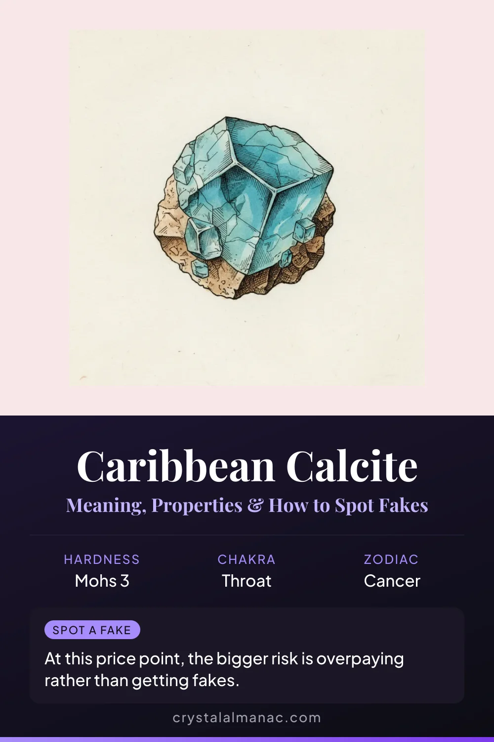 Caribbean Calcite - The Ocean Dream Stone - Pinterest pin