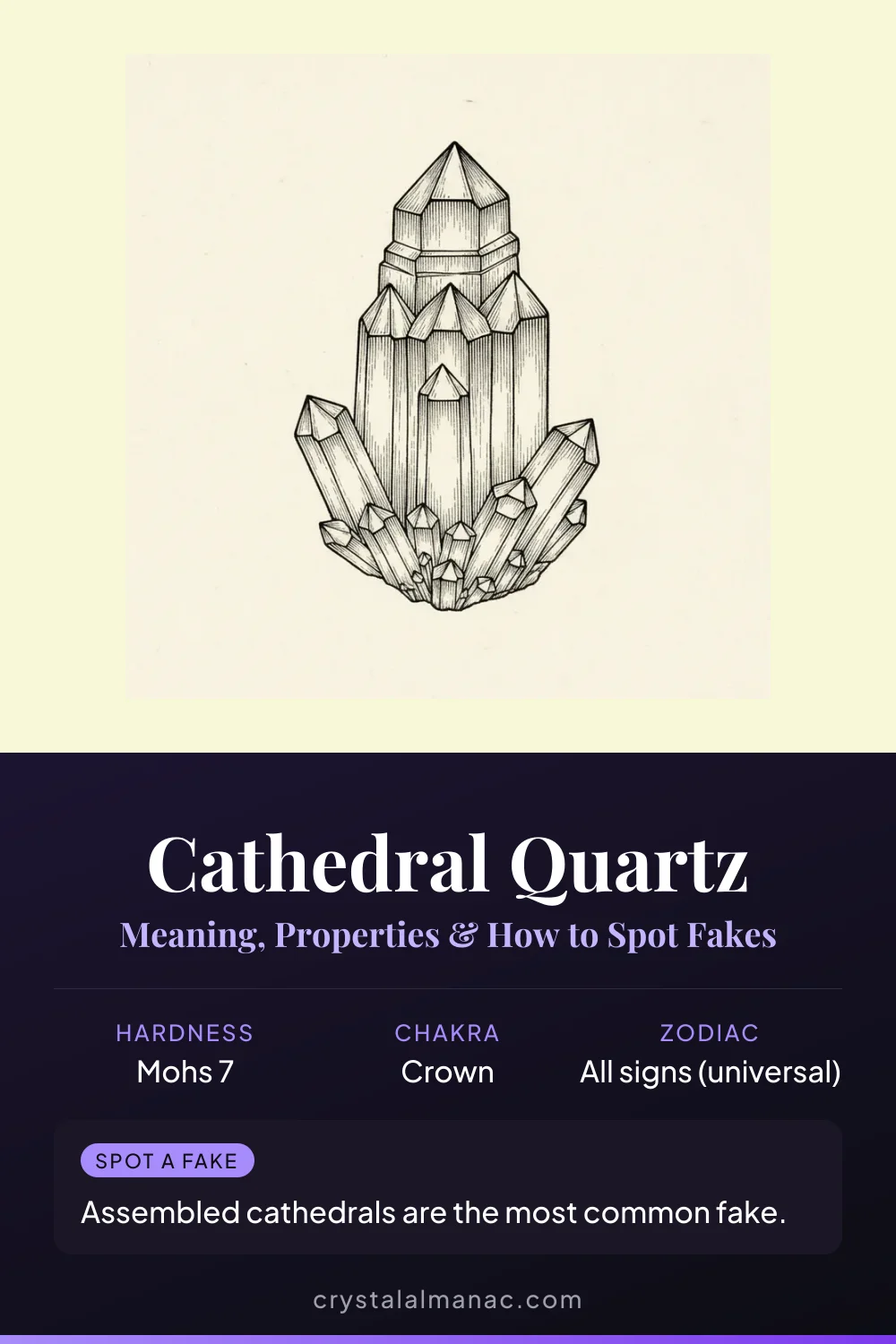 Cathedral Quartz - Stacked, stepped quartz spires - Pinterest pin