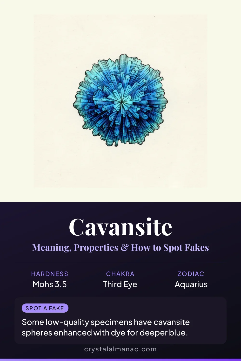 Cavansite - The Blue Puffball - Pinterest pin