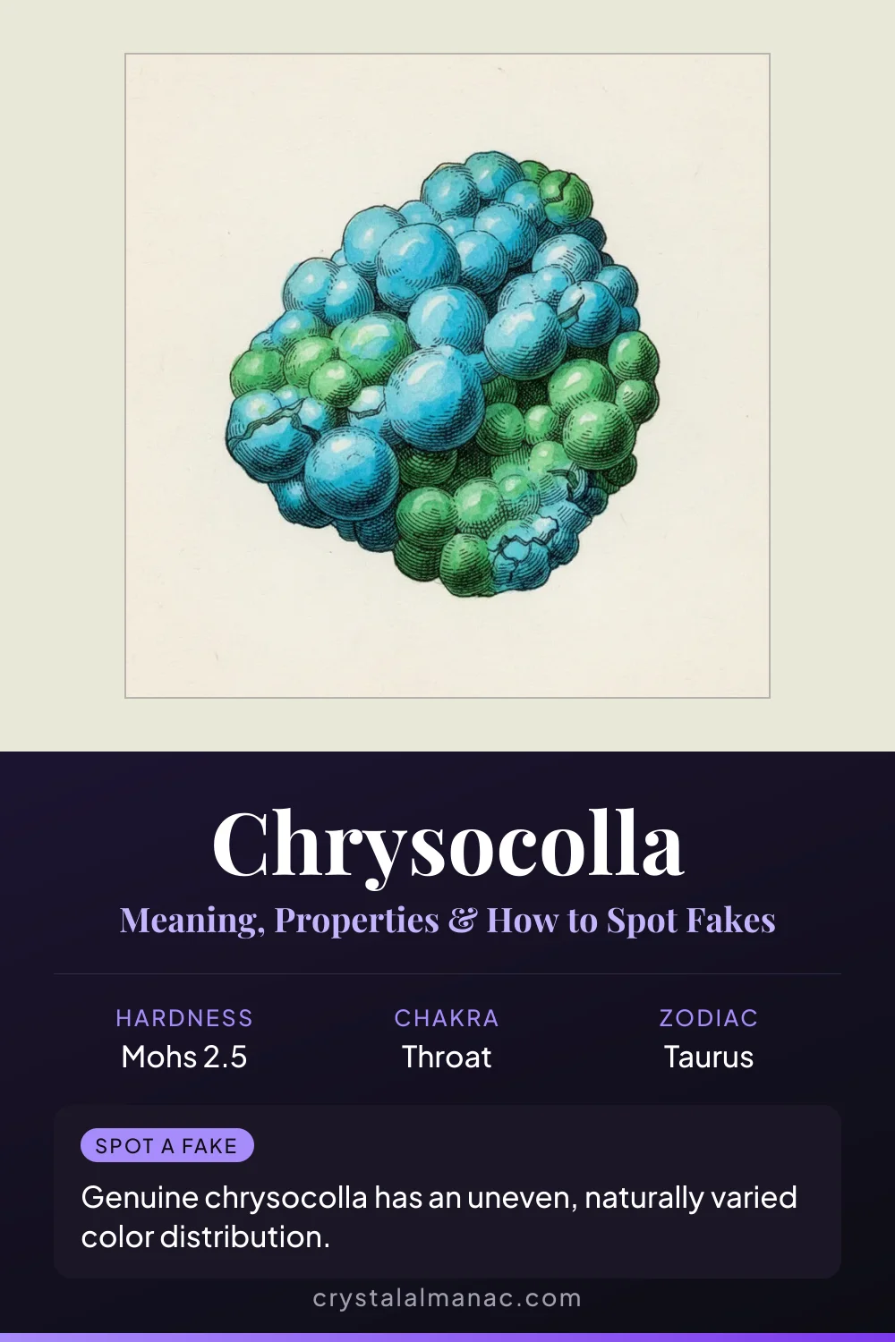 Chrysocolla - The Teaching Stone - Pinterest pin