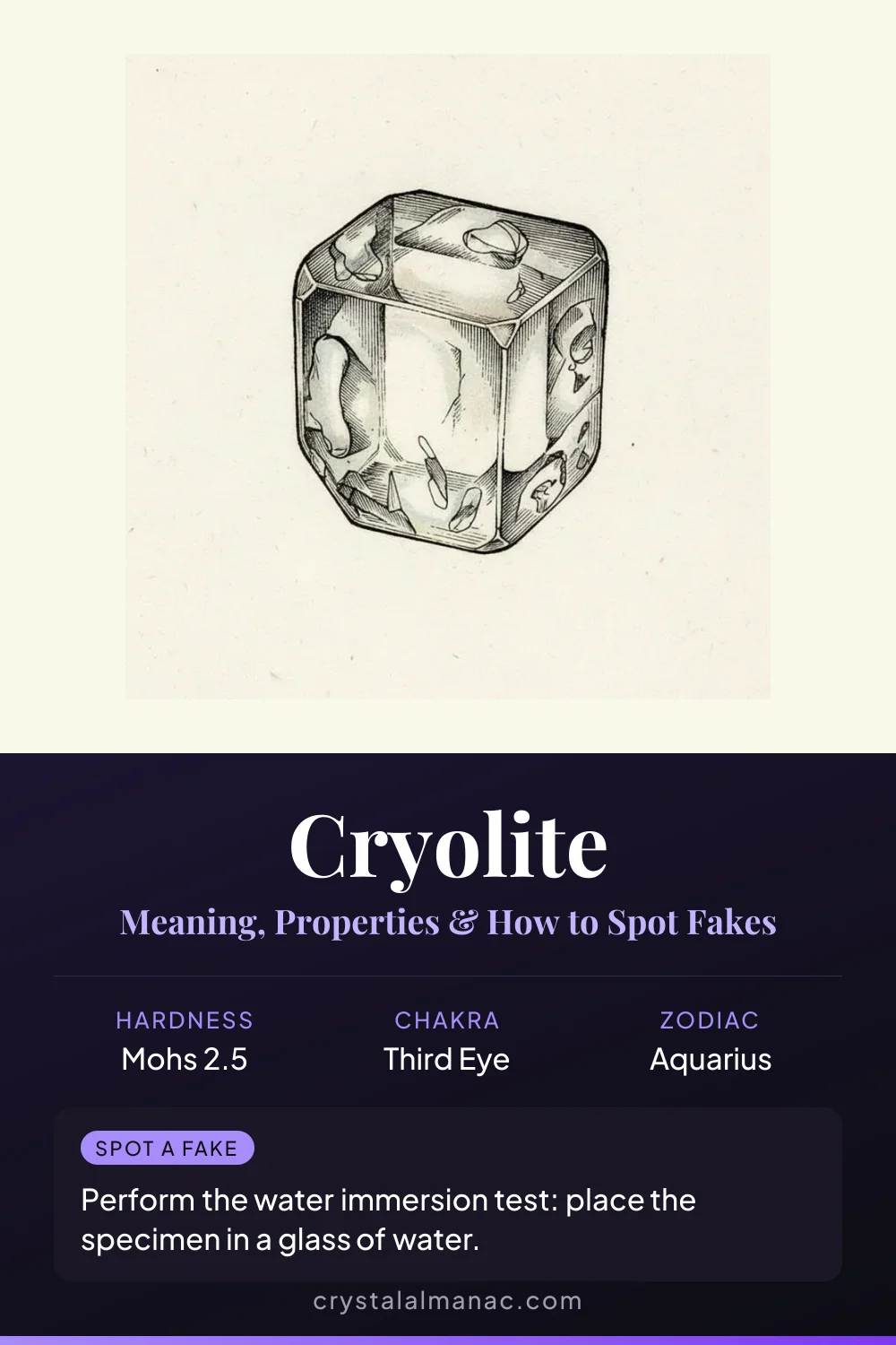 Cryolite - The Invisible Ice Stone - Pinterest pin