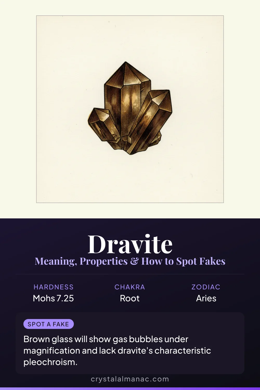 Dravite - The Earthen Tourmaline - Pinterest pin