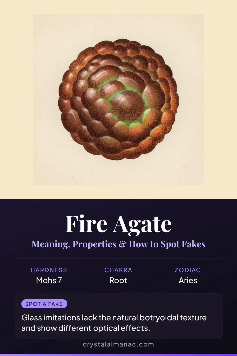 Fire Agate - The Flame Within - Pinterest pin