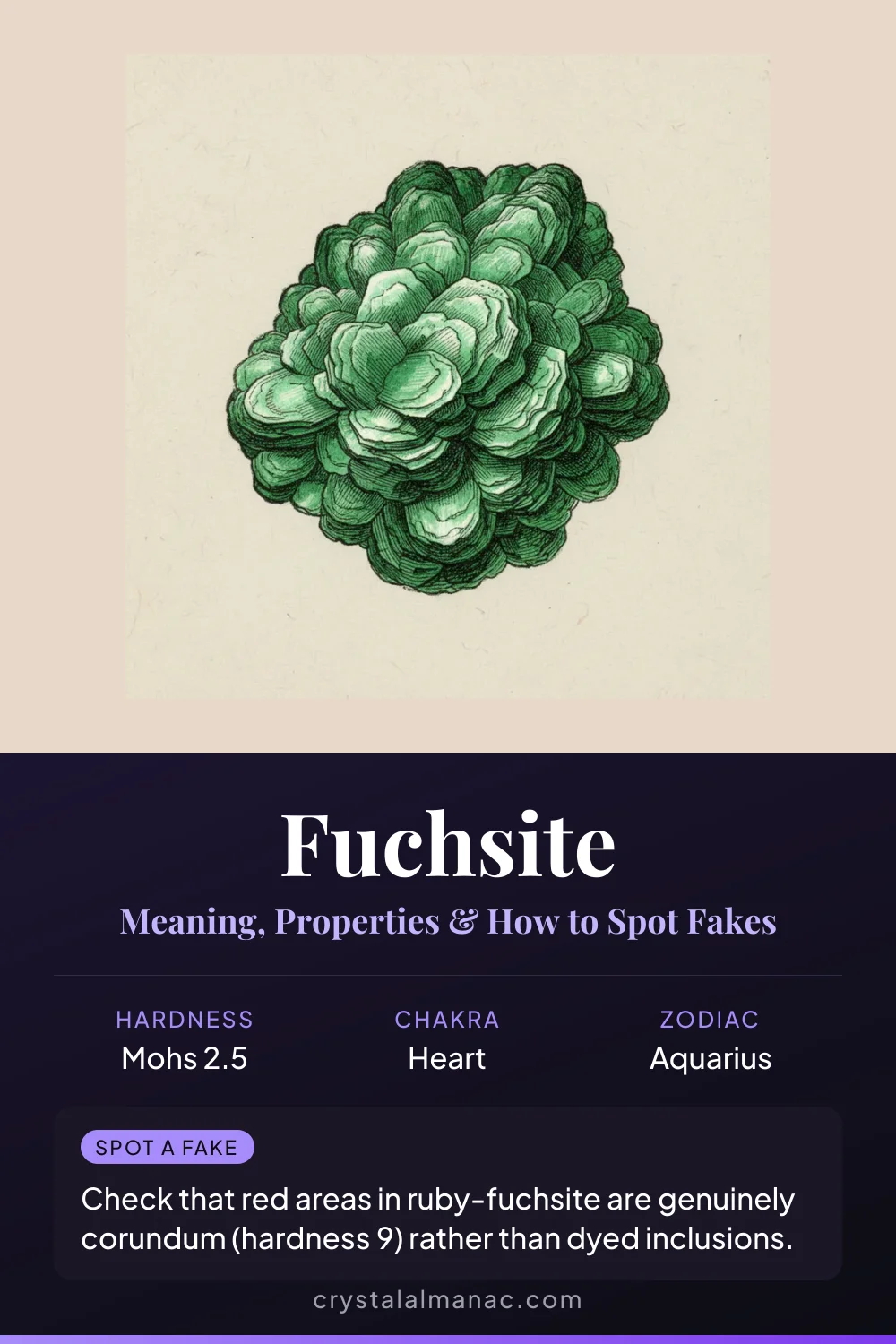 Fuchsite - The Emerald Mica - Pinterest pin
