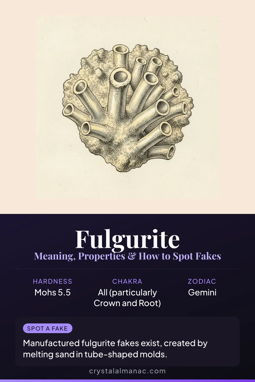 Fulgurite - Lightning Captured in Glass - Pinterest pin