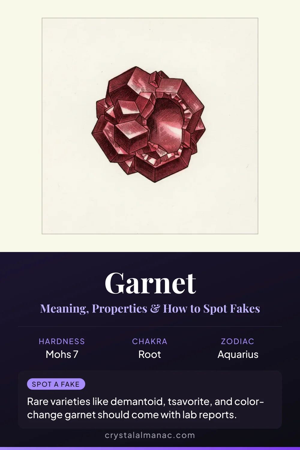 Garnet - The Warrior's Stone - Pinterest pin