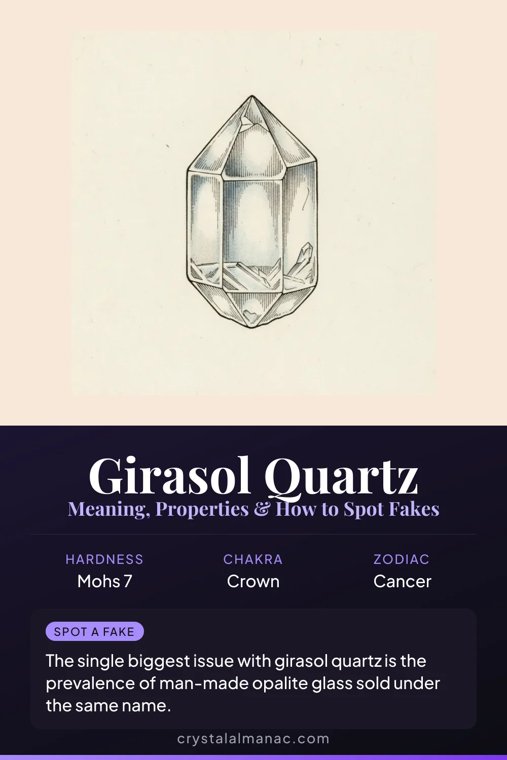 Girasol Quartz - The Misty Glow Stone - Pinterest pin