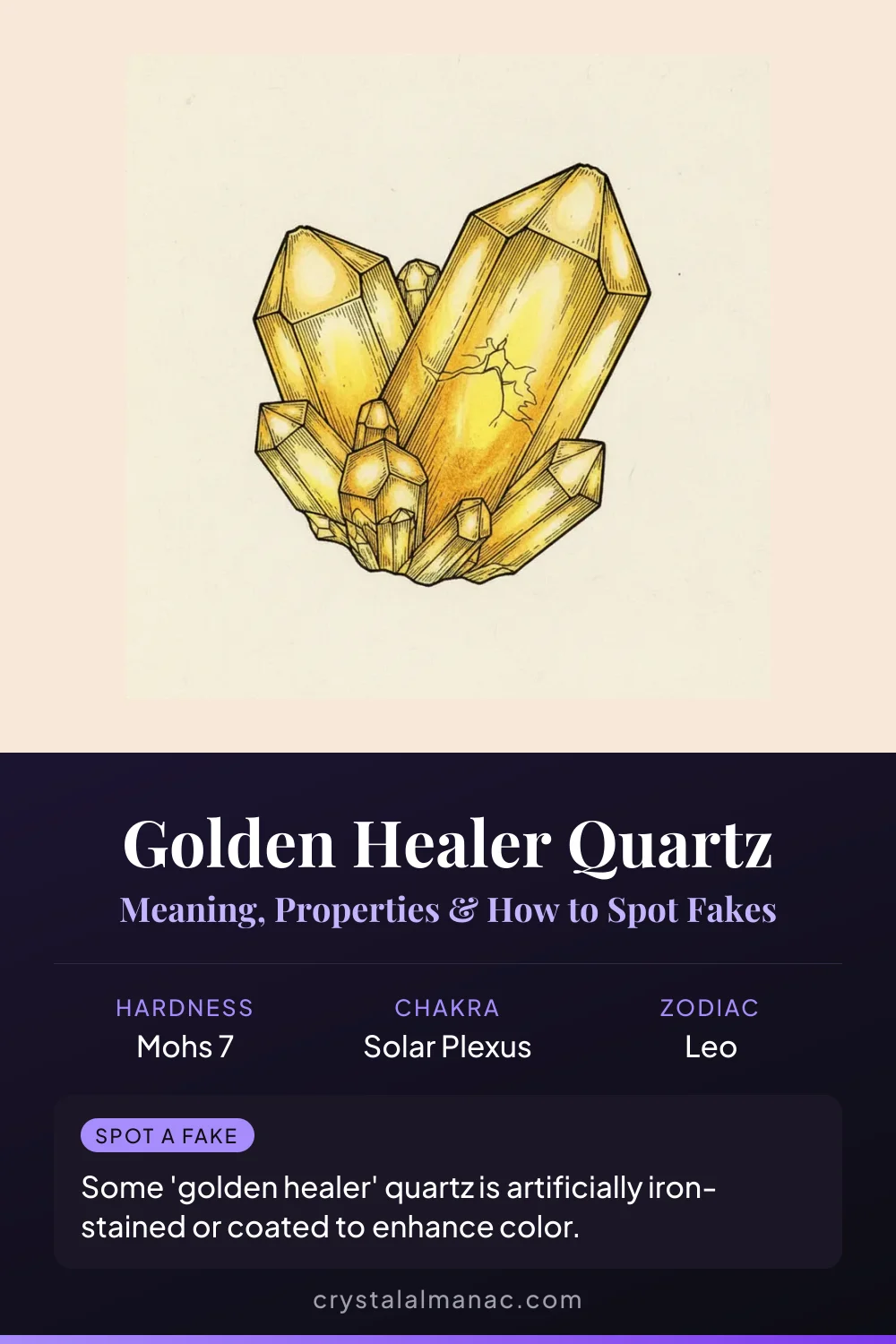 Golden Healer Quartz - The Solar Catalyst - Pinterest pin