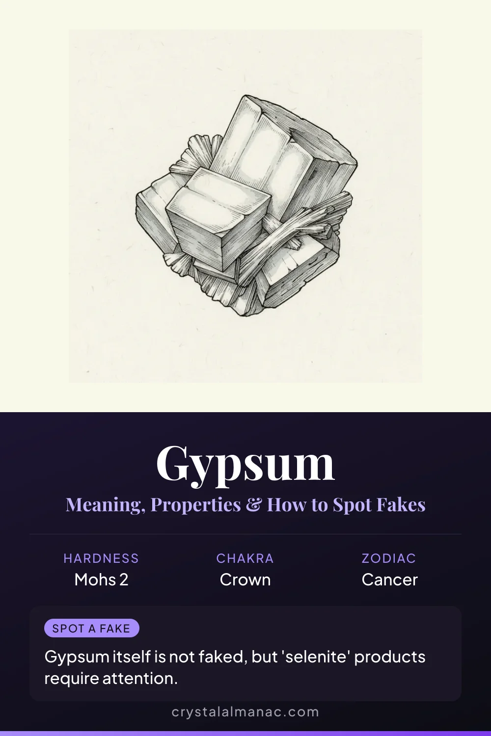 Gypsum - The Crystal Cave Builder - Pinterest pin