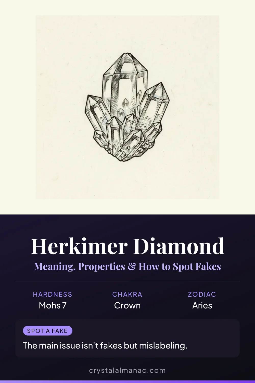Herkimer Diamond - The Attunement Stone - Pinterest pin