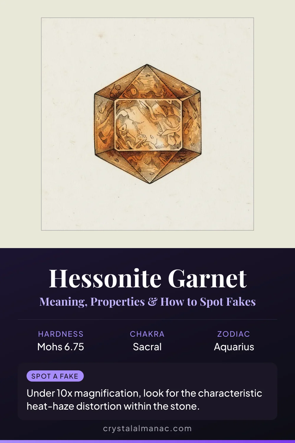 Hessonite Garnet - The Cinnamon Stone - Pinterest pin