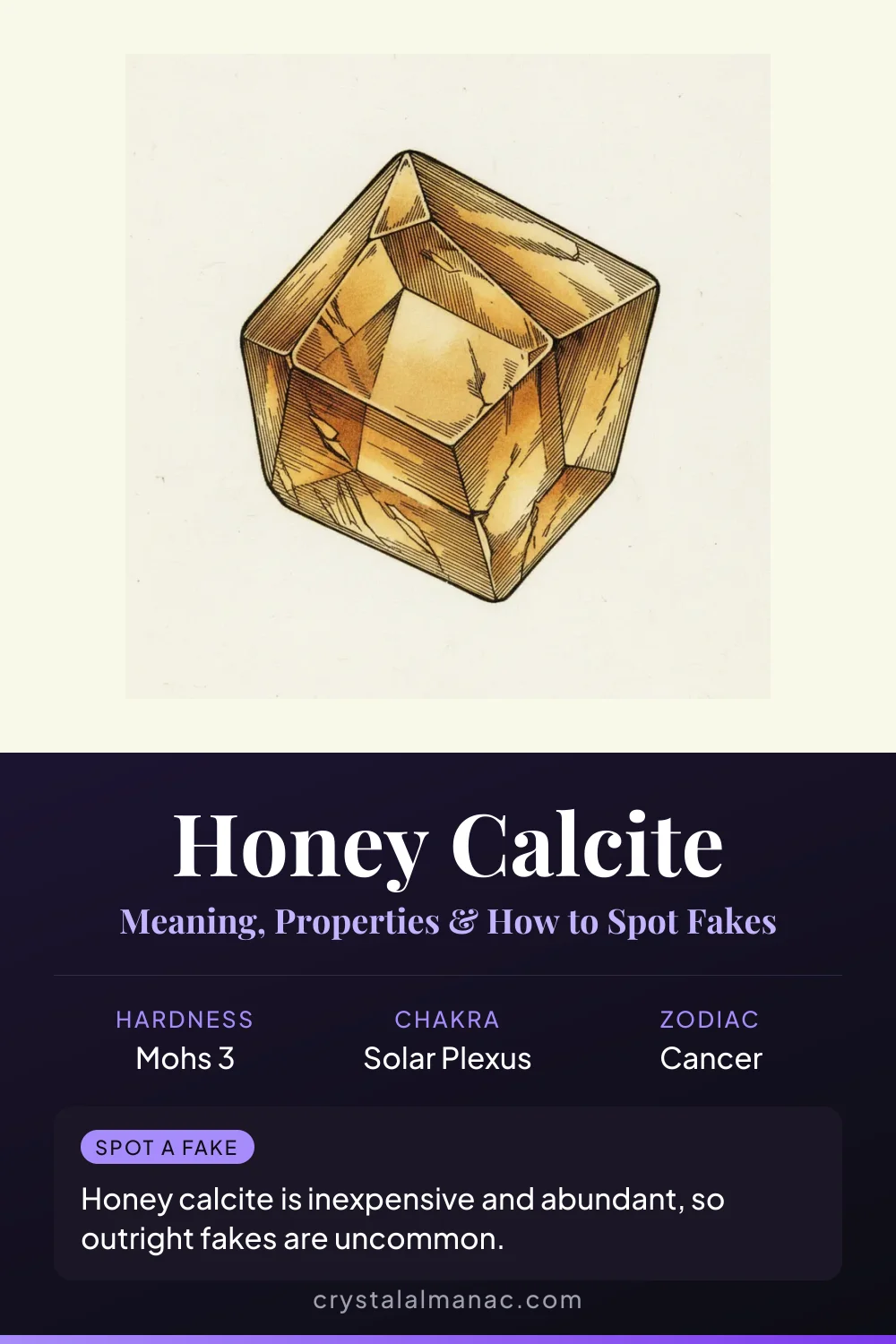 Honey Calcite - Liquid Sunshine in Stone - Pinterest pin