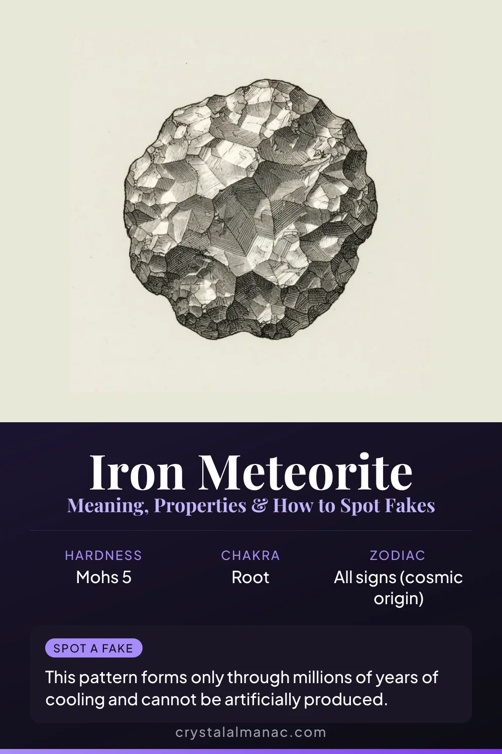Iron Meteorite - Metal from the Stars - Pinterest pin