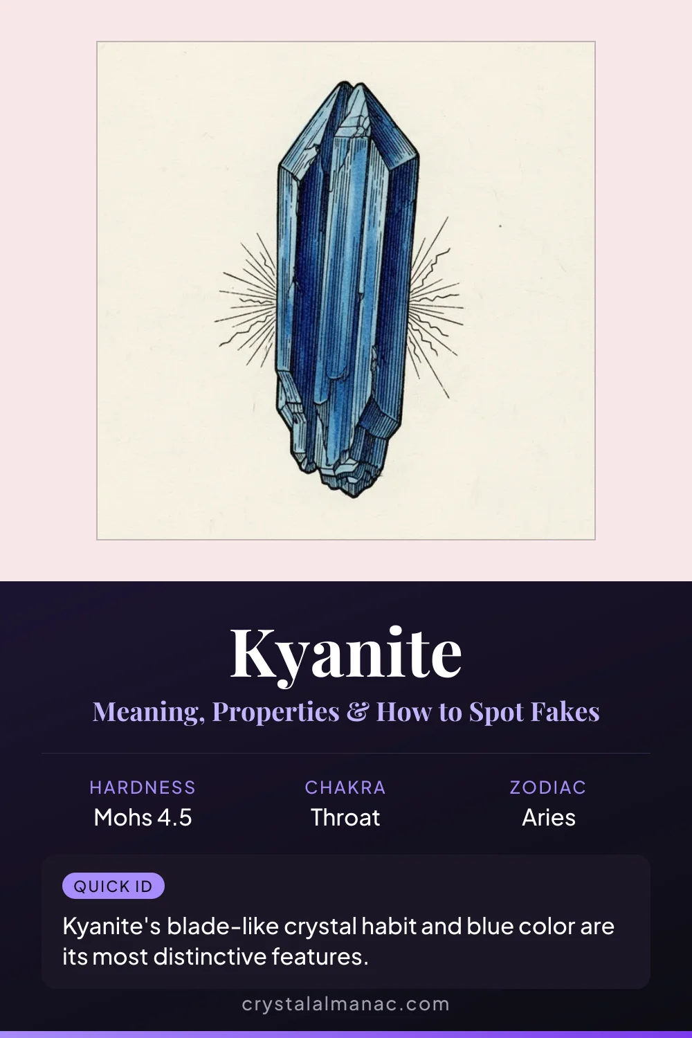 Kyanite - The Blade of Balance - Pinterest pin