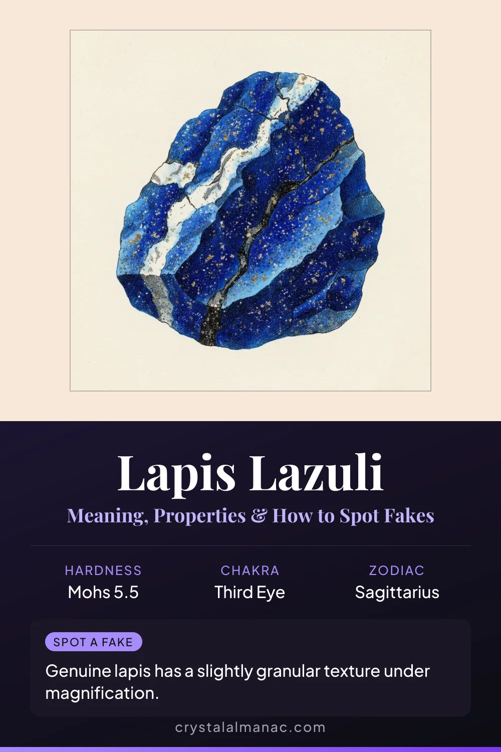 Lapis Lazuli - The Stone of the Heavens - Pinterest pin