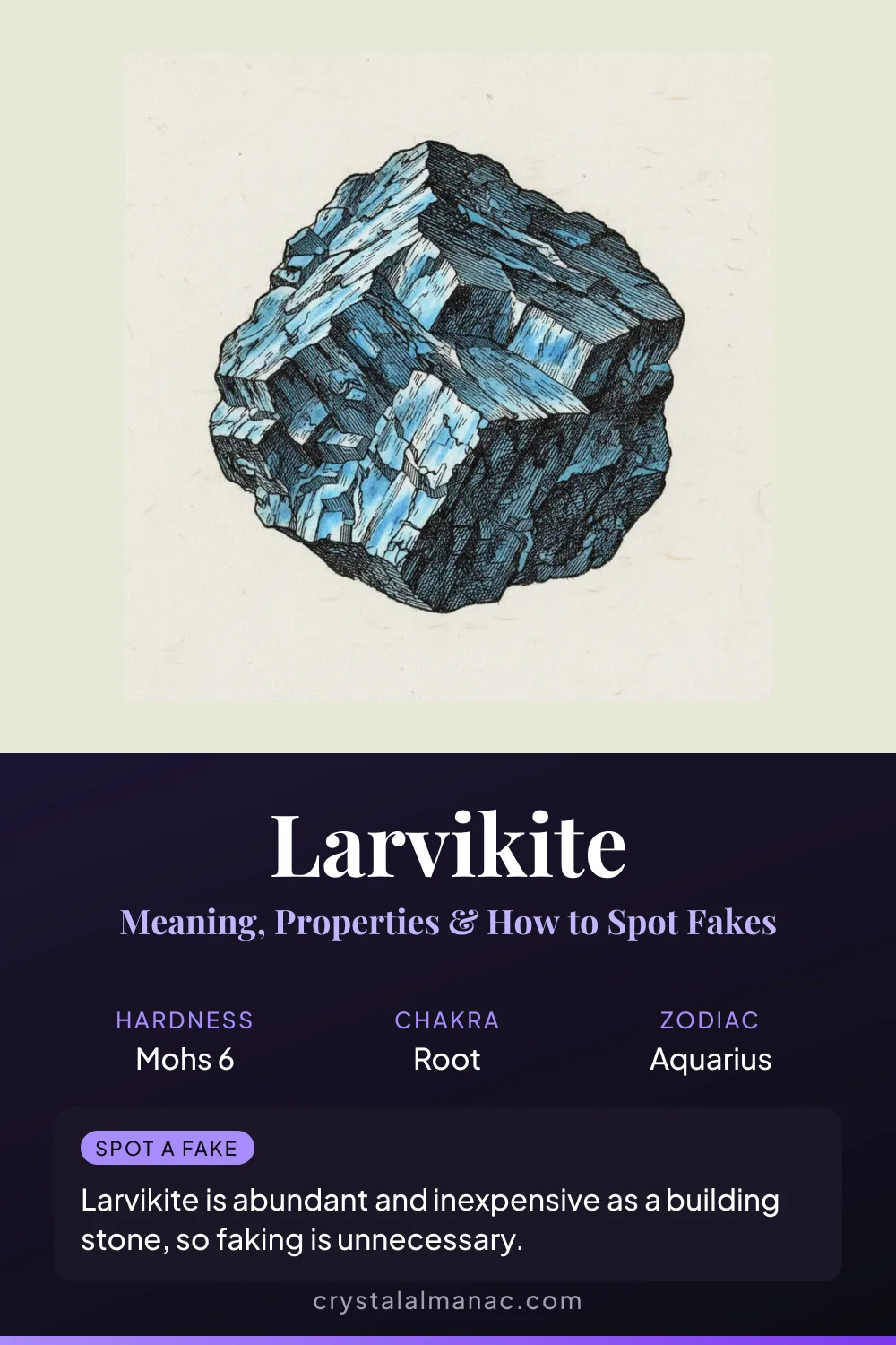 Larvikite - The Norwegian Moonstone - Pinterest pin