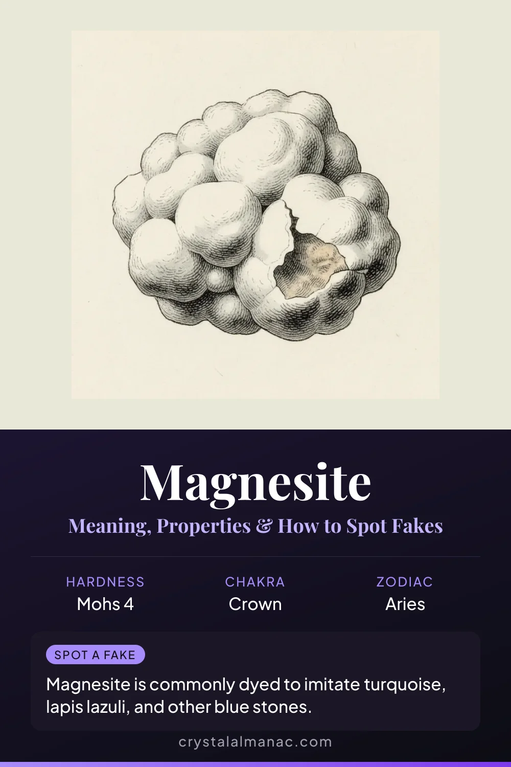 Magnesite - The Brain Stone - Pinterest pin