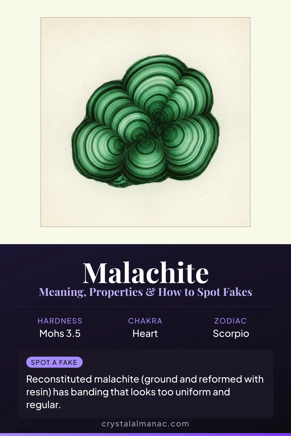 Malachite - The Stone of Transformation - Pinterest pin