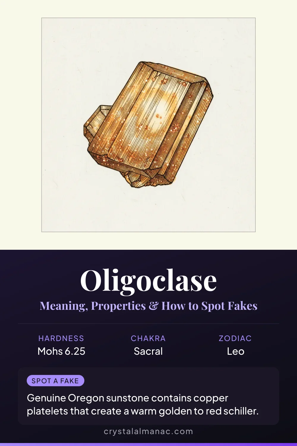Oligoclase - The Sunstone Mother Mineral - Pinterest pin