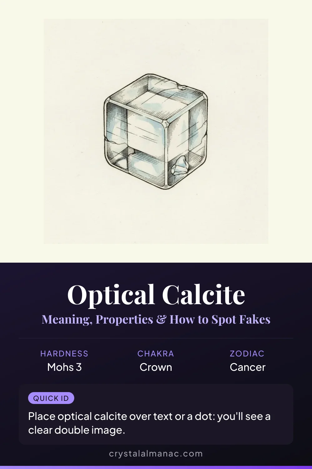 Optical Calcite - The Viking Sunstone - Pinterest pin