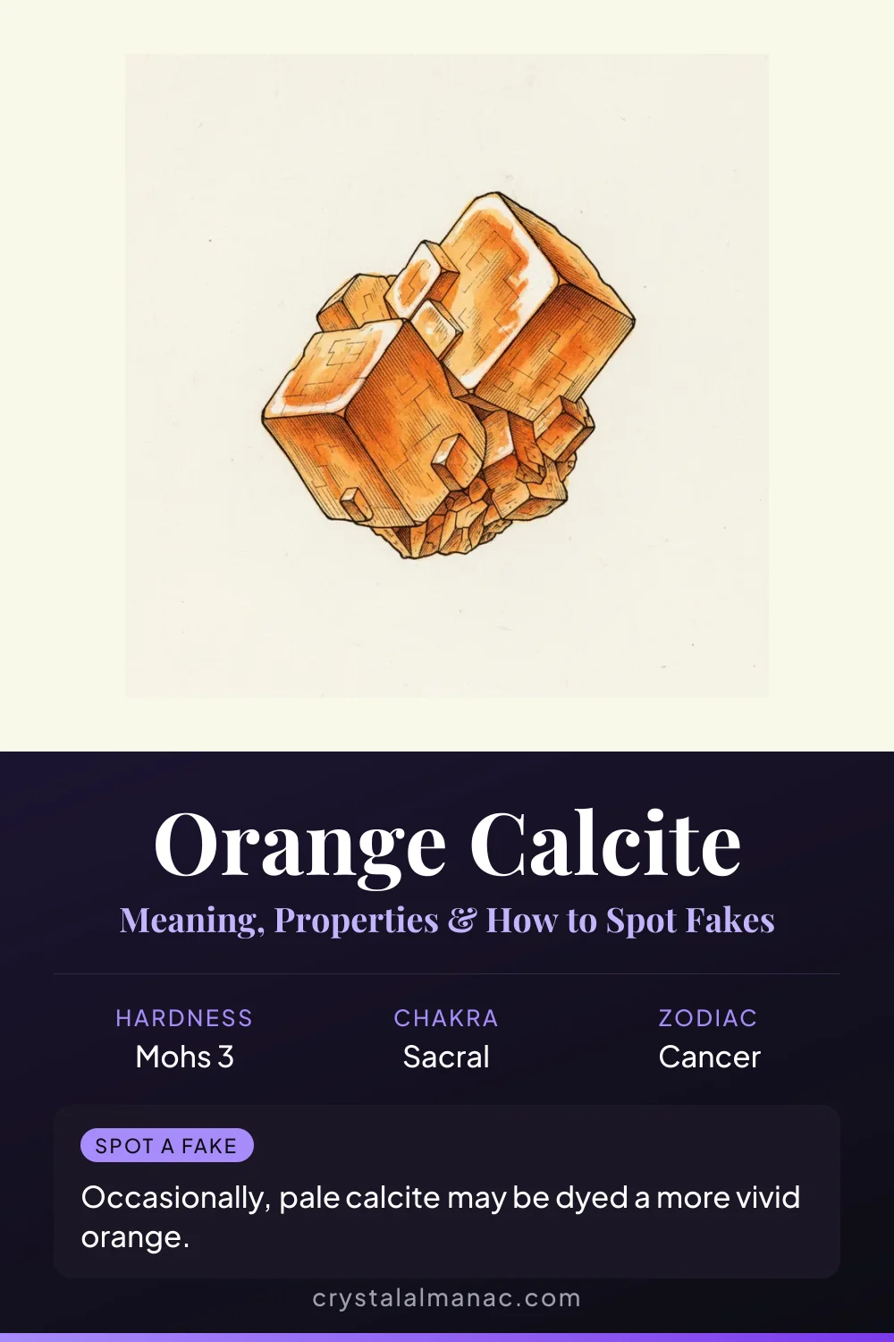 Orange Calcite - The Liquid Sunshine - Pinterest pin