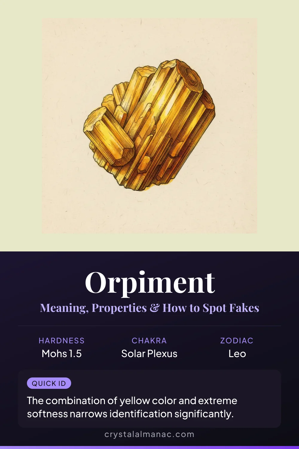 Orpiment - The Golden Arsenic - Pinterest pin