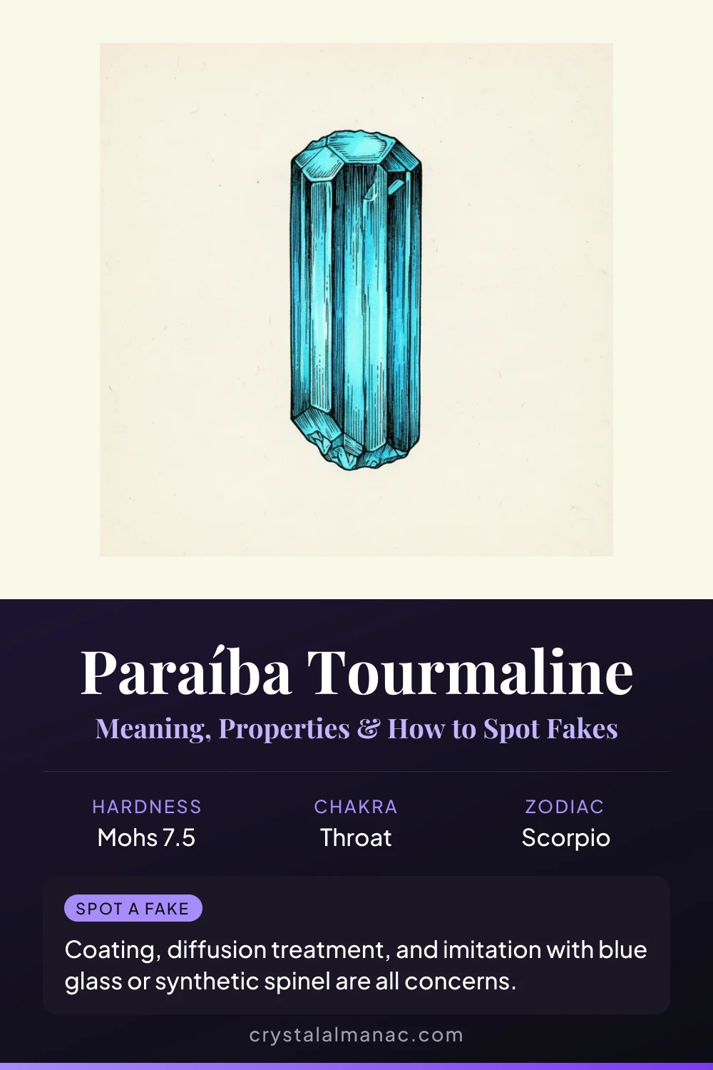 Paraíba Tourmaline - The Neon Gem - Pinterest pin