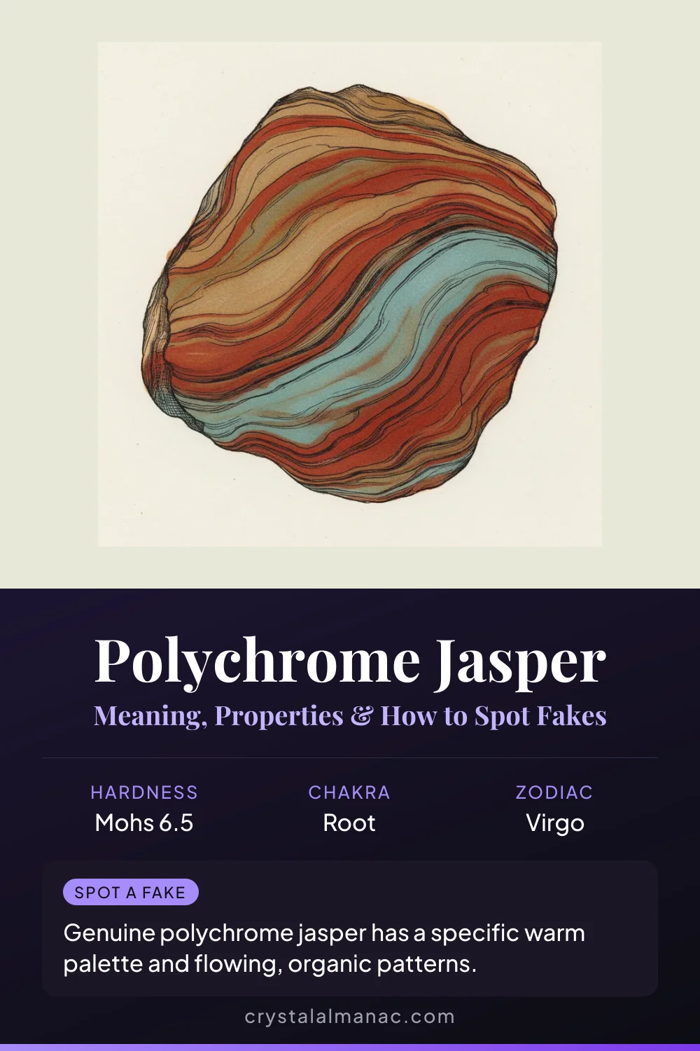 Polychrome Jasper - The Desert Sunset Stone - Pinterest pin