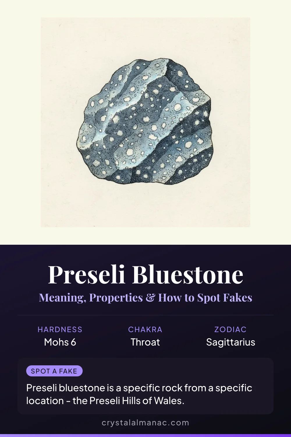 Preseli Bluestone - The Stonehenge Stone - Pinterest pin