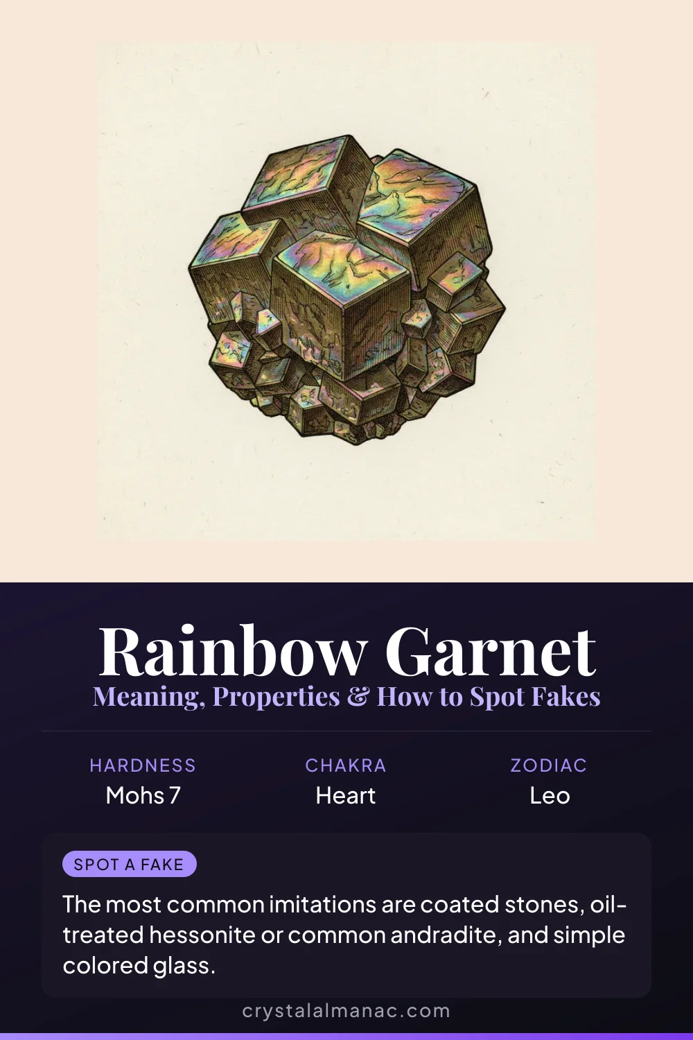 Rainbow Garnet - The Iridescent Andradite - Pinterest pin