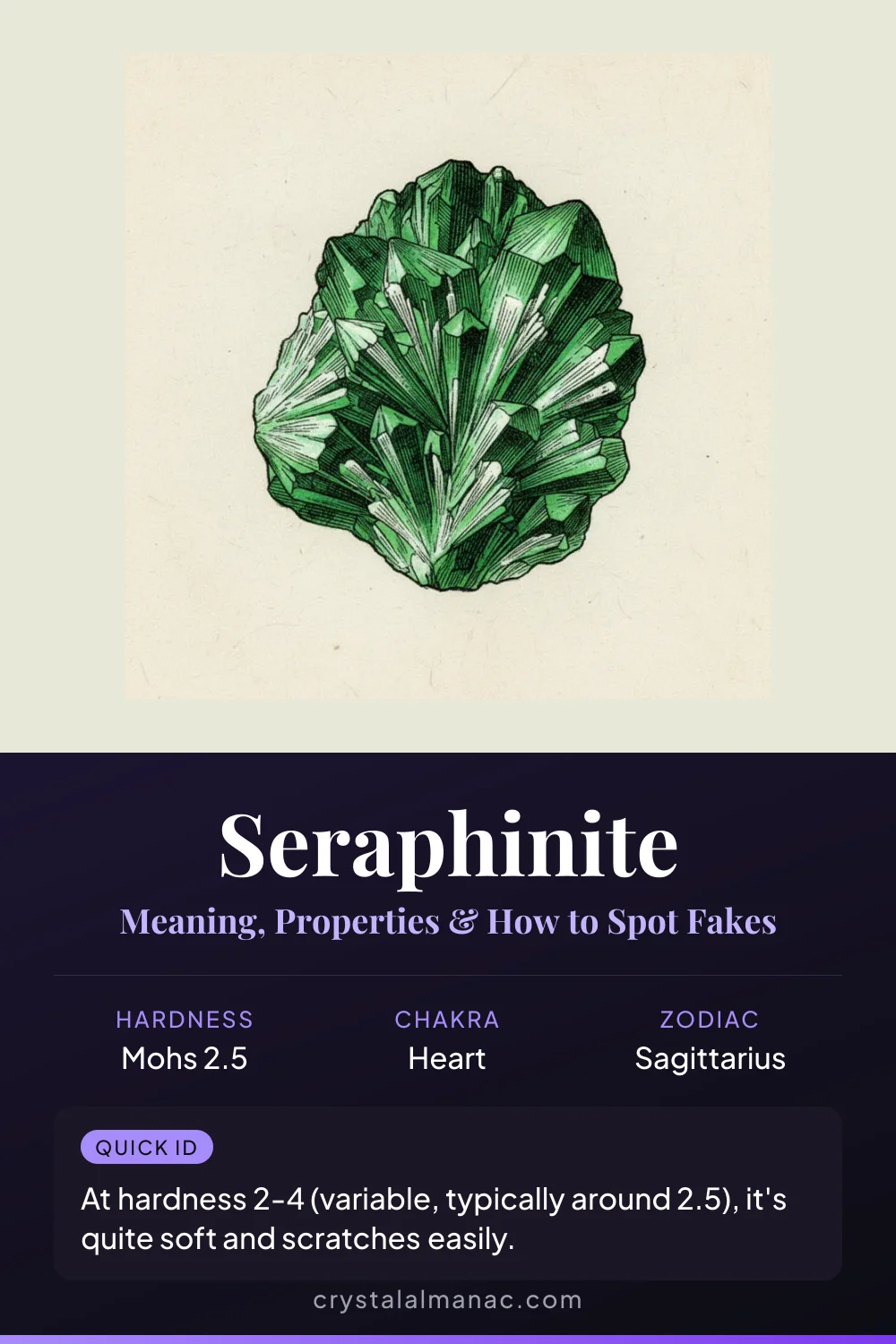 Seraphinite - The Angel Stone - Pinterest pin