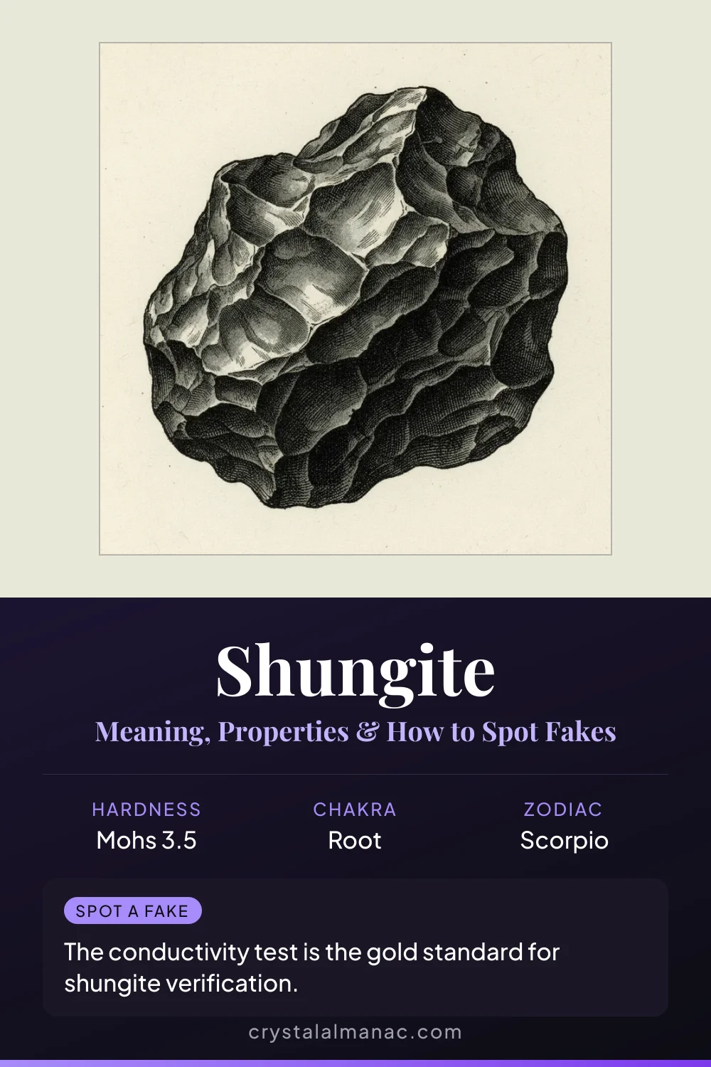 Shungite - The Carbon Shield - Pinterest pin