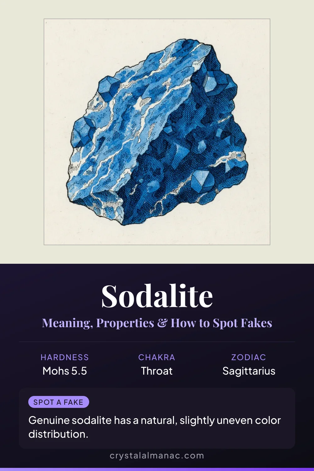 Sodalite - The Poet's Stone - Pinterest pin