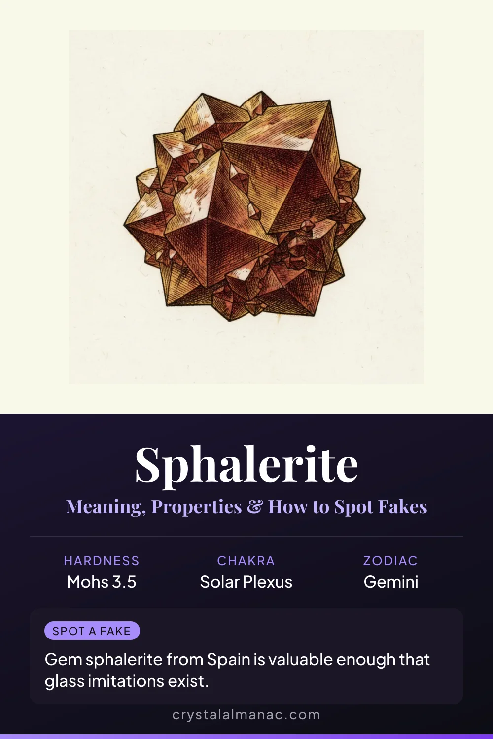 Sphalerite - The Fire Diamond - Pinterest pin