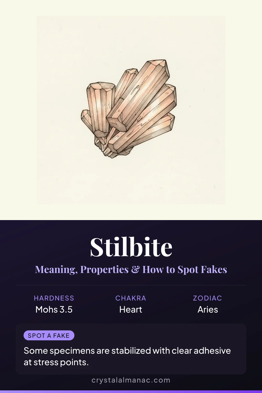 Stilbite - The Dream Stone - Pinterest pin