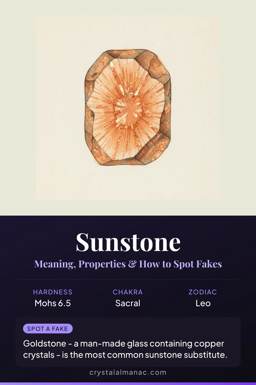 Sunstone - The Stone of Light - Pinterest pin